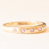 Gypsy ring in 9K yellow gold with synthetic pink sapphires (approx. 0.28ctw), year 2004