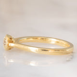 Solitaire vintage en or jaune 14 carats et diamants taillés en brillant (env. 0.45 ct), années 70