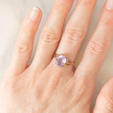 Anello da cocktail vintage in oro giallo 9K con ametista (2.10ct ca.), anno 1990