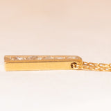 Vintage-Halskette mit Kette aus 18-karätigem Gelbgold und Anhänger aus 18-karätigem Gelb- und Weißgold mit Diamanten im alten Minenschliff (ca. 0.20 ctw), 60er/70er Jahre