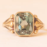 Vintage-Ring aus 8-karätigem Gelbgold mit grünem Spinell (ca. 3 Karat), 60er Jahre