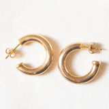 Винтажные серьги-кольца из 8-каратного желтого золота, 60-е гг.