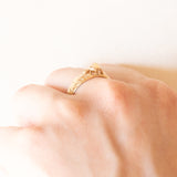 Vintage-Opalring aus 14-karätigem Gelbgold (ca. 0.15 Karat), 60er Jahre