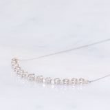 Vintage platinum crescent moon diamond necklace (1ctw)
