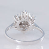 Anello a fiocco di neve in oro bianco 14K con diamanti (0.36ctw ca.), anni ‘70