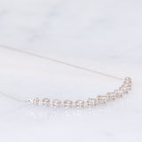 Vintage platinum crescent moon diamond necklace (1ctw)