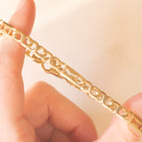 Bracelet vintage en or jaune 9K, années 70/80