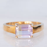 Anello da cocktail vintage in oro giallo 9K con ametrina (1.38ct)