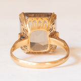 Vintage-Cocktailring aus 18 Karat Gelbgold mit Rauchquarz (ca. 7 Karat), 60er/70er Jahre