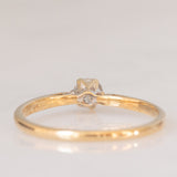 Solitario vintage in oro giallo 9K con diamante salt and pepper di taglio brillante (0.25ct ca.)