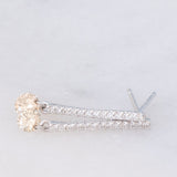 Orecchini pendenti vintage in oro bianco 18K con diamanti (0.44ctw)
