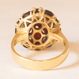 Vintage-Ring aus 18 Karat Gelbgold mit Granaten, 50er/60er Jahre