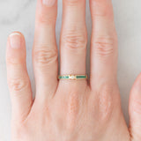 Tre anelli vintage in oro giallo 14K con rubini/smeraldi/zaffiri e diamanti, anni ‘70