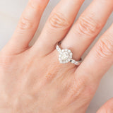 Anello a margherita a goccia in platino con diamanti (1.12ctw), anni ‘90