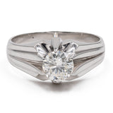 Vintage-Solitärring aus 18 Karat Weißgold mit 1 Karat Diamant, 60er Jahre