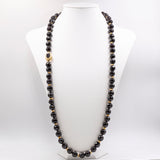 Vintage-Halskette aus 18 Karat Gelbgold mit Granat und Susta, 50er/60er Jahre