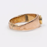 Vintage-Granatring aus 9-karätigem Gelbgold, 50er Jahre