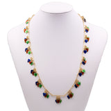 VINTAGE-HALSKETTE AUS 18K GELBGOLD MIT FARBIGER EMAILLE, 70ER JAHRE