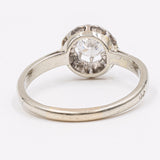 Vintage-Solitärring aus 18 Karat Weißgold mit einem Diamanten (0.46 ct), 60er Jahre