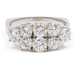 Vintage-Ring aus 14-karätigem Weißgold mit Diamant im Brillantschliff (1.62 ctw), 70er Jahre