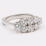 Vintage-Ring aus 14-karätigem Weißgold mit Diamant im Brillantschliff (1.62 ctw), 70er Jahre