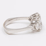 Vintage-Ring aus 14-karätigem Weißgold mit Diamant im Brillantschliff (1.62 ctw), 70er Jahre