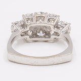 Vintage-Ring aus 14-karätigem Weißgold mit Diamant im Brillantschliff (1.62 ctw), 70er Jahre