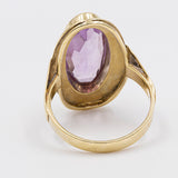 Vintage-Ring aus 14 Karat Gelbgold mit Amethyst (6 Karat), 60er/70er Jahre