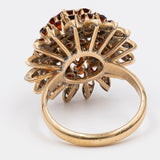 Vintage Granatring aus 10 Karat Gelbgold, 70er Jahre