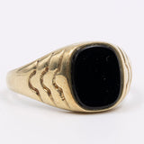 Vintage-Onyx-Ring aus 8-karätigem Gelbgold, 50er Jahre