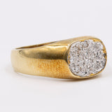 Vintage-Ring aus 14-karätigem Gelbgold und Diamant (0.20 ctw), 70er Jahre