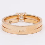 Vintage-Solitärring aus 18 Karat Gelbgold mit Diamanten im Prinzessschliff (0.25 ct), 70er Jahre