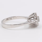 Vintage-Ring aus 18-karätigem Weißgold mit Diamanten im Brillantschliff (0,34 ctw), 60er/70er Jahre