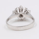 Vintage-Ring aus 18-karätigem Weißgold mit Diamanten im Brillantschliff (0,34 ctw), 60er/70er Jahre