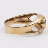 Vintage-Granatring aus 14-karätigem Gelbgold, 70er Jahre