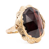 Vintage Granatring aus 14 Karat Gold, 60er Jahre