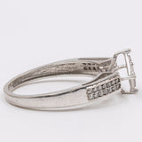 Vintage-Ring aus 10-karätigem Weißgold mit Diamanten (0.30 ctw), 90er Jahre