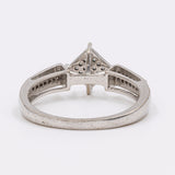 Vintage-Ring aus 10-karätigem Weißgold mit Diamanten (0.30 ctw), 90er Jahre