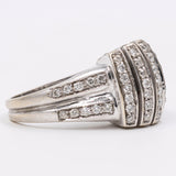 Vintage 18k white gold and diamond (1.23ctw) ring, 60s