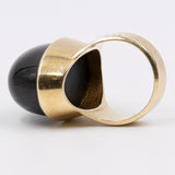 Vintage-Cabochon-Labradorit-Ring aus 14 Karat Gelbgold, 70er Jahre