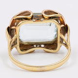 Vintage-Ring aus 14 Karat Gelbgold mit einem Aquamarin von 6.60 Karat, 70er Jahre