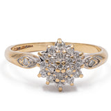 Vintage Diamantring aus 9 Karat Gelbgold (0.20 Karat), 70er Jahre