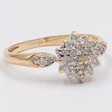 Vintage Diamantring aus 9 Karat Gelbgold (0.20 Karat), 70er Jahre