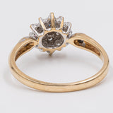 Vintage 9k yellow gold diamond ring (0.20ctw), 70s