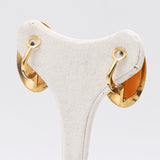 Vintage-Ohrclips aus 18-karätigem Gelbgold mit Kameen, 50er/60er Jahre