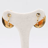 Vintage-Ohrclips aus 18-karätigem Gelbgold mit Kameen, 50er/60er Jahre