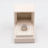 Vintage-Ring aus 18-karätigem Weißgold mit Diamanten (ca. 1 Karat), 1992