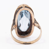 Vintage-Cocktailring aus 8-karätigem Rotgold mit synthetischem Spinell (ca. 10 Karat), 70er Jahre