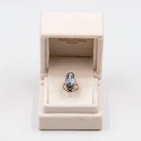 Vintage-Cocktailring aus 8-karätigem Rotgold mit synthetischem Spinell (ca. 10 Karat), 70er Jahre