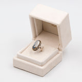 Vintage-Cocktailring aus 8-karätigem Rotgold mit synthetischem Spinell (ca. 10 Karat), 70er Jahre